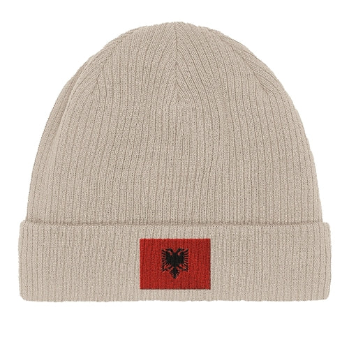 Albanian Flag Cotton Beanie