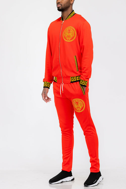 Lion Head Track Set — Premium Streetwear Jogger Suit
