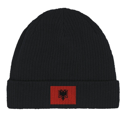 Albanian Flag Cotton Beanie