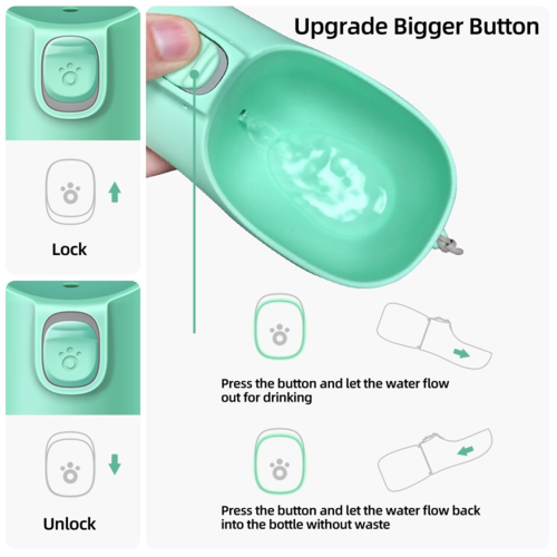 Pet Travel Feeder & Water Dispenser — Portable Bowl for Dogs & Cats