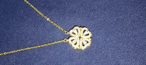 Four Leaf Heart Shape Necklace